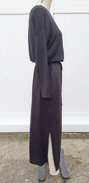 Black Knit Dress w/ Drawstring