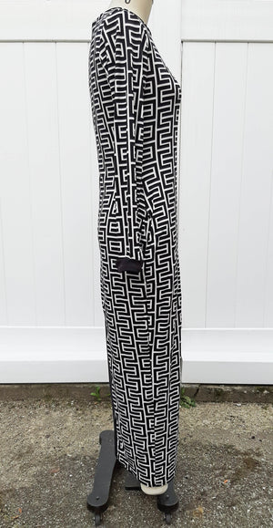 Black Solid w/ Geo Print Dress