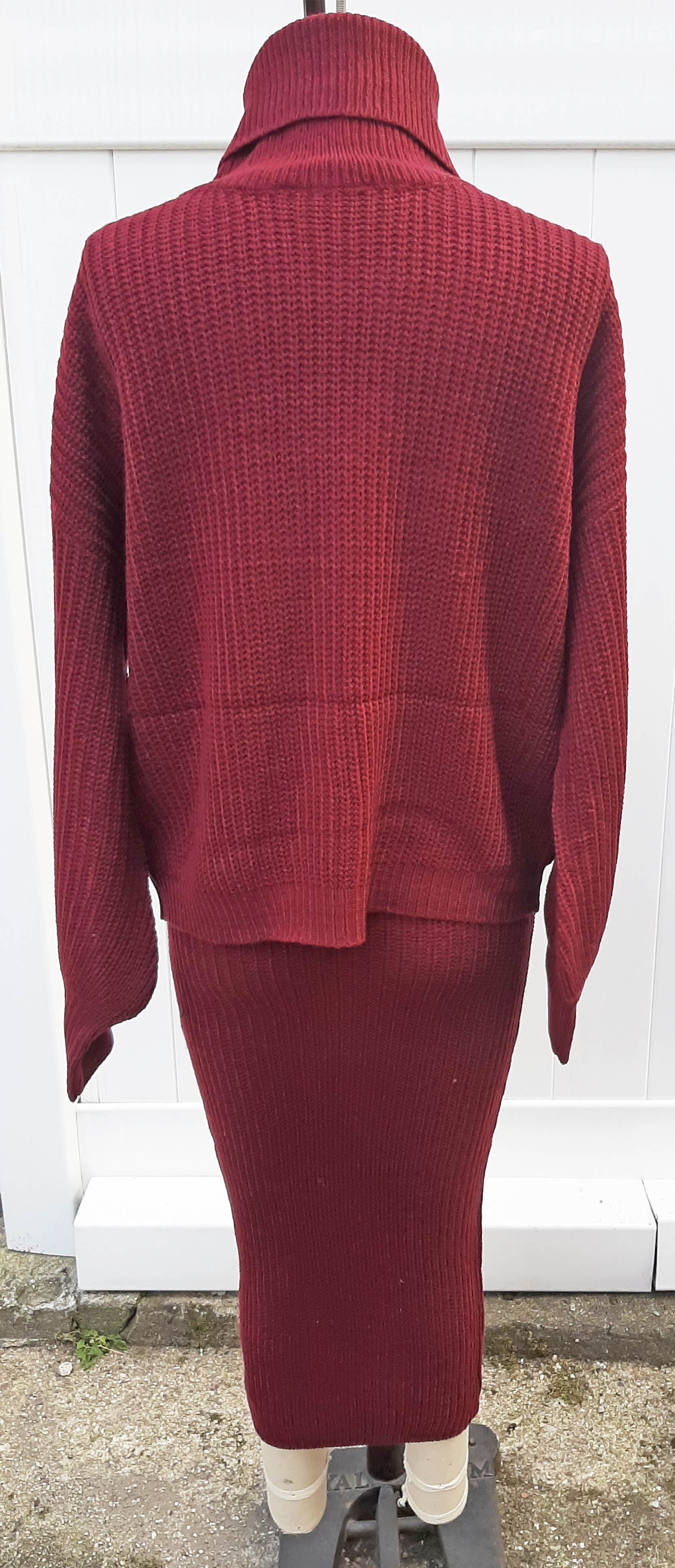 Cozy Wine Sweater Set