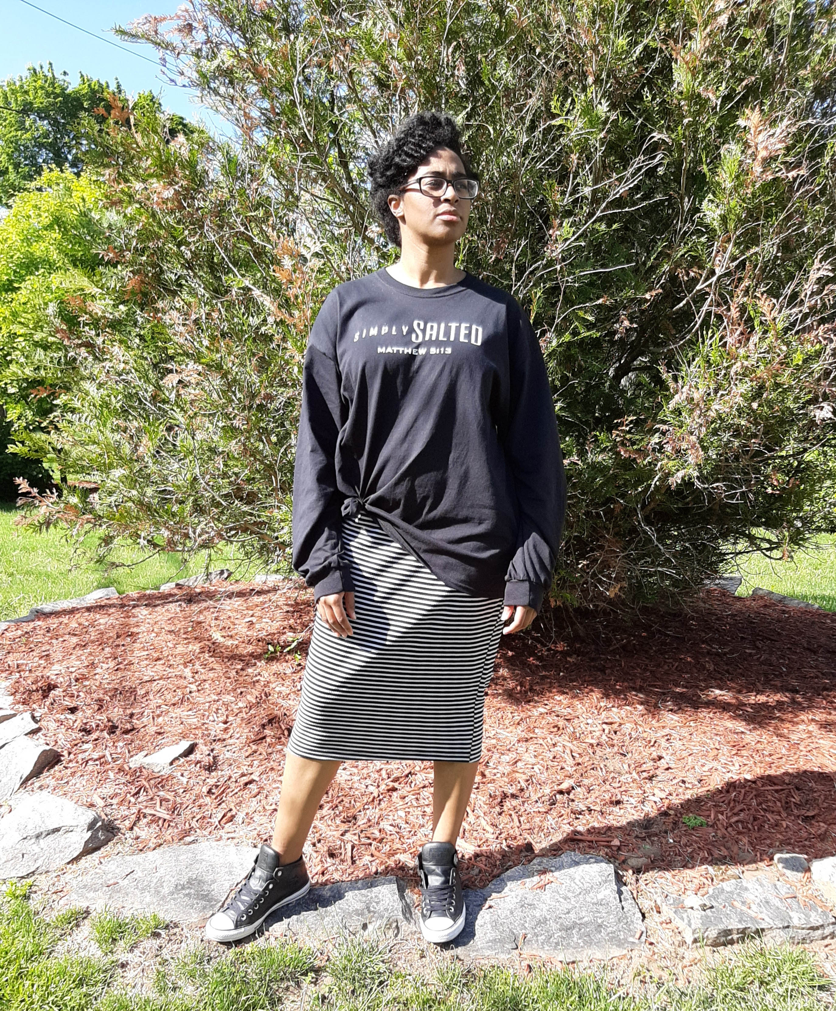 Unisex Salted ID Black Tee