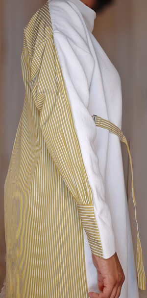 Mixed Media Belted Dress