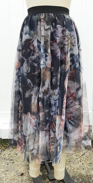 Multi Color Floral Circle Skirt